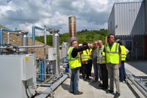 Les élus de la Com Com Margeride Truyère a la station de valorisation du biogaz