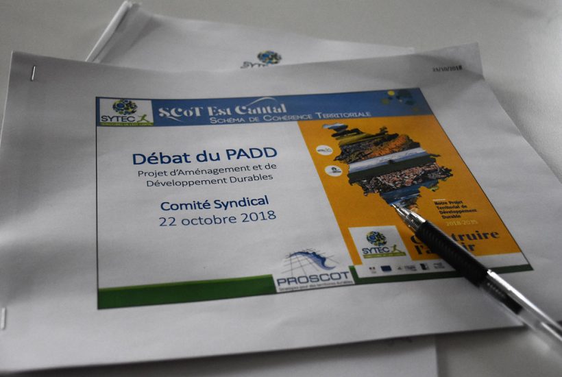 Les orientations du PADD débattus lors du comité syndical du 22 octobre 2018