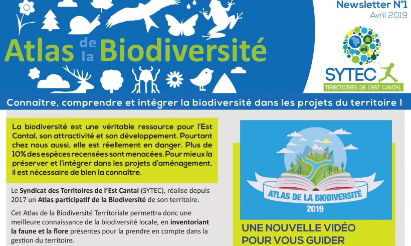 Atlas Biodiversité Territoriale – La Newsletter Avril 2019
