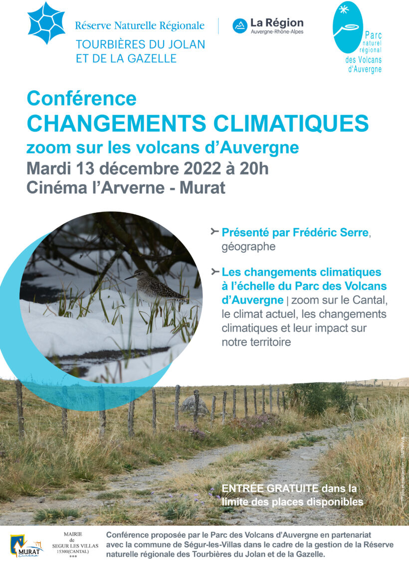 CONFÉRENCE CHANGEMENTS CLIMATIQUES : ZOOM SUR LES VOLCANS D’AUVERGNE